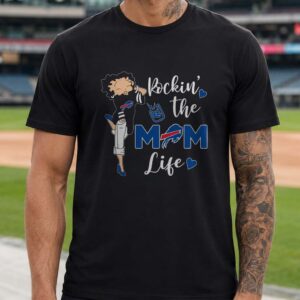 Black Betty Boop I’m A Simple Women Cross Dog Paw Wine African American Women Buffalo Bills T-Shirt (2)