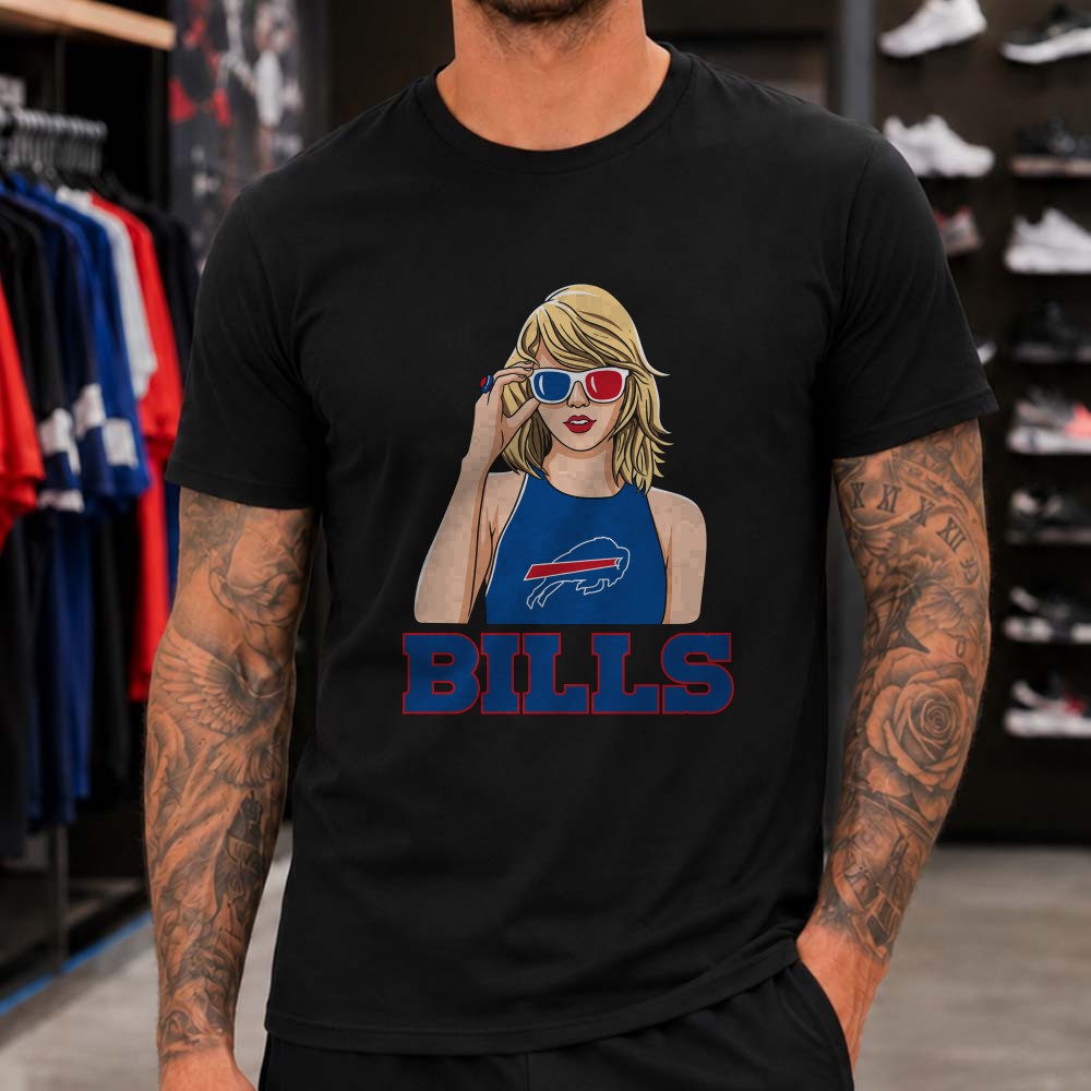 Blonde Girl Sunglasses Swiftie Women Buffalo Bills Fan T-Shirt Blonde Girl Sunglasses Swiftie Women Buffalo Bills Fan T-Shirt