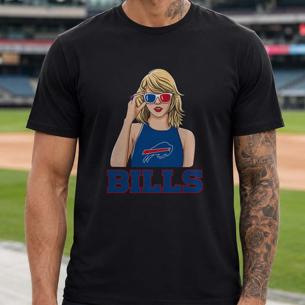 Blonde Girl Sunglasses Swiftie Women Buffalo Bills Fan T-Shirt Blonde Girl Sunglasses Swiftie Women Buffalo Bills Fan T-Shirt