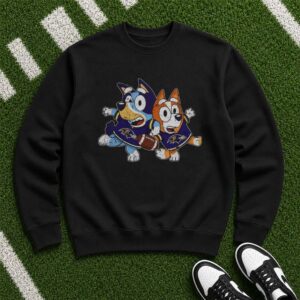 Bluey And Bingo Baltimore Ravens Football Kids Funny Gift T-Shirt