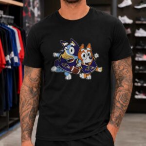 Bluey And Bingo Baltimore Ravens Football Kids Funny Gift T-Shirt