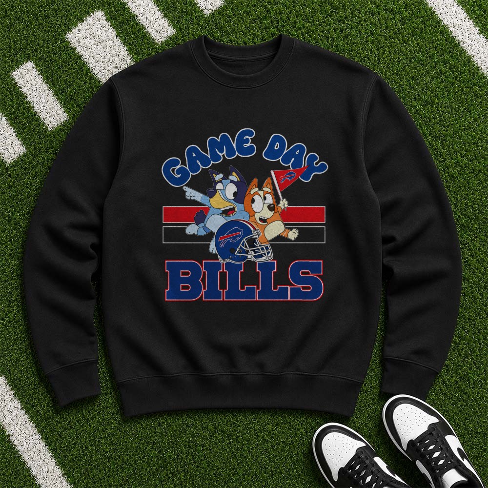 Bluey And Bingo Game Day Buffalo Bills Pennant Helmet Kids Football T-Shirt Bluey And Bingo Game Day Buffalo Bills Pennant Helmet Kids Football T-Shirt