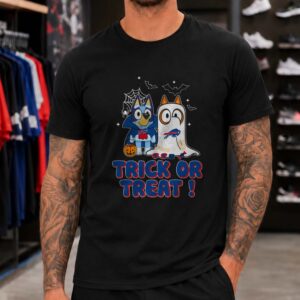 Bluey And Bingo Halloween Vampire Ghost Trick Or Treat Kids Buffalo Bills T-Shirt