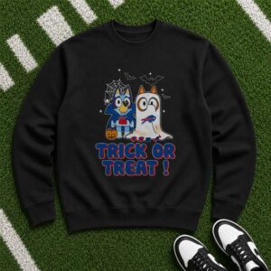 Bluey And Bingo Halloween Vampire Ghost Trick Or Treat Kids Buffalo Bills T-Shirt