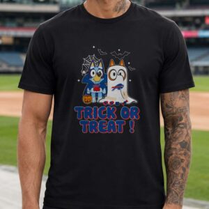 Bluey And Bingo Halloween Vampire Ghost Trick Or Treat Kids Buffalo Bills T-Shirt