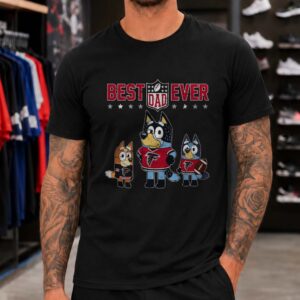 Bluey Bandit Best Dad Ever Atlanta Falcons Father's Day Football Fan T-Shirt