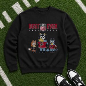 Bluey Bandit Best Dad Ever Atlanta Falcons Father’s Day Football Fan T-Shirt