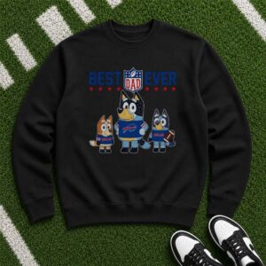 Bluey Bandit Best Dad Ever Father's Day Bills Fan Buffalo Bills NFL T-Shirt