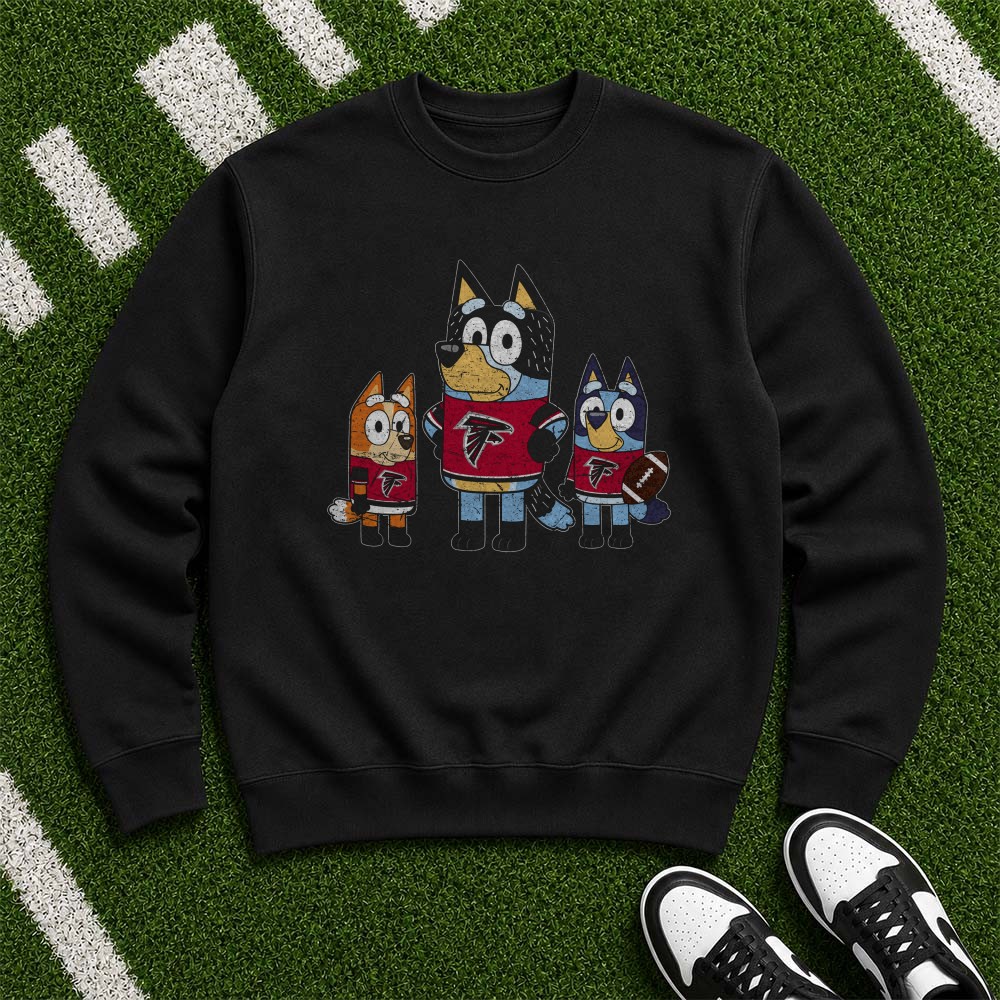 Bluey Bingo Bandit Atlanta Falcons Football Fan T-Shirt Bluey Bingo Bandit Atlanta Falcons Football Fan T-Shirt
