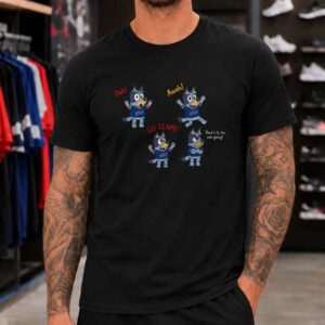 Bluey Buffalo Bills Go Team Ooh Aaah Funny Football Supporter T-Shirt