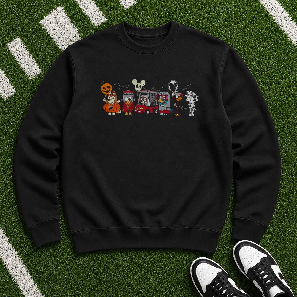Bluey Characters Halloween Costumes Atlanta Falcons Football Fan T-Shirt Bluey Characters Halloween Costumes Atlanta Falcons Football Fan T-Shirt