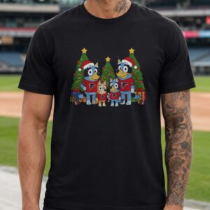 Bluey Family Christmas Atlanta Falcons NFL Football Fan T-Shirt