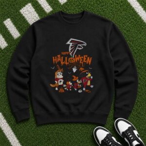 Bluey Family Happy Halloween Atlanta Falcons Football Fan T-Shirt