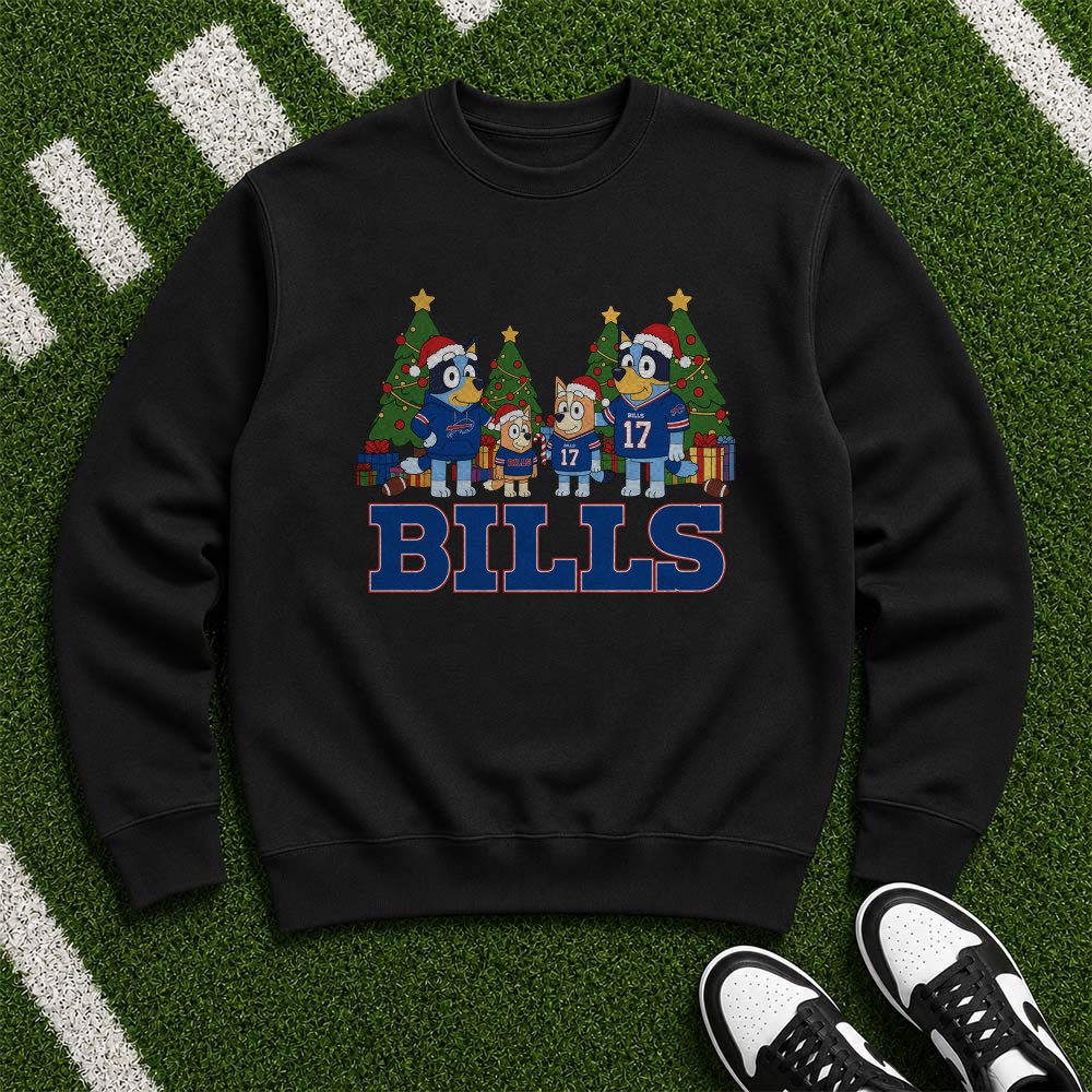 Bluey Family Josh Allen Number 17 Merry Christmas Bills Fan Buffalo Bills NFL T-Shirt Bluey Family Josh Allen Number 17 Merry Christmas Bills Fan Buffalo Bills NFL T-Shirt