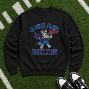 Bluey Game Day Kids Buffalo Bills T-Shirt