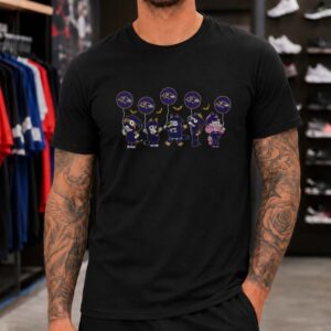 Bluey Heeler Friends Halloween Mummy Trick Or Treat Kids Baltimore Ravens T-Shirt