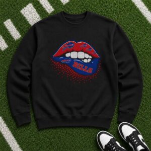 Buffalo Bills Lips Makeup Women Football Fan T-Shirt