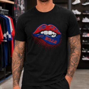Buffalo Bills Lips Makeup Women Football Fan T-Shirt