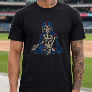 Buffalo Bills Skeleton Cape Halloween Football Badass Supporter T-Shirt