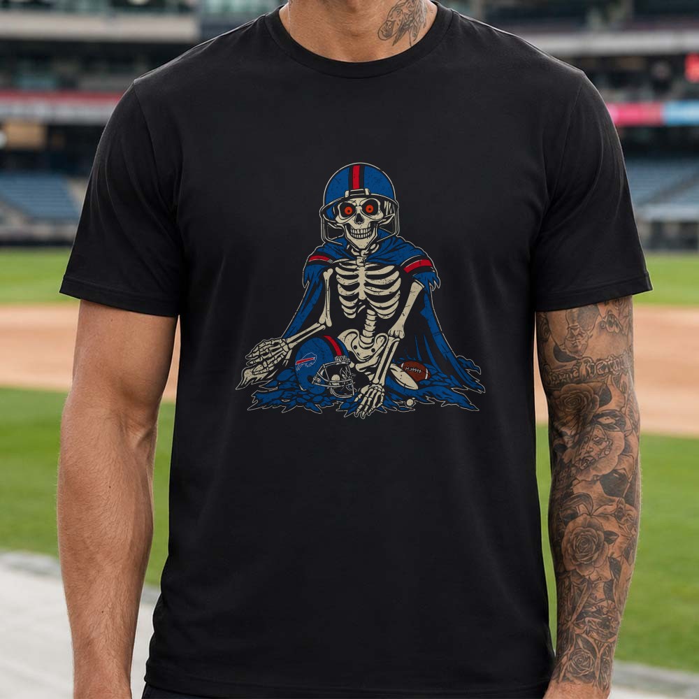 Buffalo Bills Skeleton Cape Halloween Football Badass Supporter T-Shirt Buffalo Bills Skeleton Cape Halloween Football Badass Supporter T-Shirt