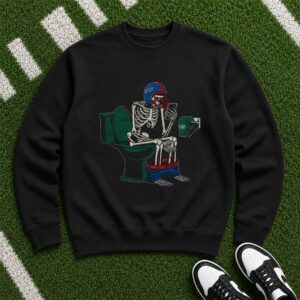 Buffalo Bills Skeleton New York Jets Sucks Toilet Paper Rivalry T-Shirt
