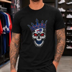 Buffalo Bills Skull King Crown Red Eyes Badass Loyal Football T-Shirt