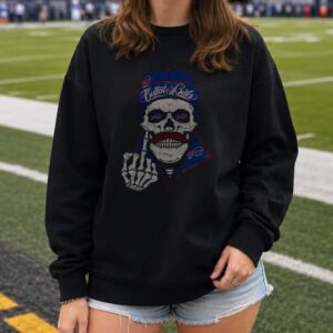 Buffalo Bills Skull Snapback Beard Middle Finger Badass Attitude T-Shirt