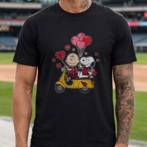 Charlie Brown And Snoopy Arizona Cardinals Valentine_s Day T-Shirt