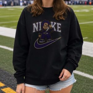 Chucky Child_s Play Nike Parody Horror Fan Baltimore Ravens T-Shirt