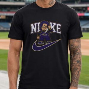 Chucky Child_s Play Nike Parody Horror Fan Baltimore Ravens T-Shirt