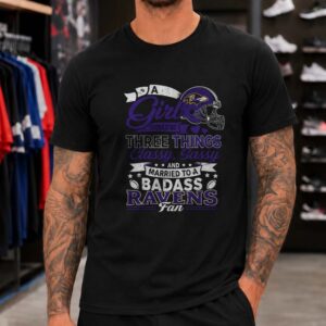 Classy Sassy And Married To A Badass Ravens Fan Women Baltimore Ravens T-Shirt