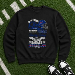 Classy Sassy Married Badass Buffalo Bills Football Wife Women T-Shirt