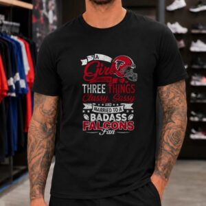 Classy Sassy Married To A Badass Falcons Fan Funny Wife Atlanta Falcons NFL T-Shirt