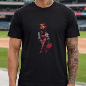Cute Black Girl Atlanta Falcons Football Fan Women T-Shirt