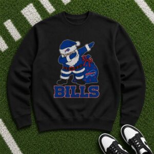 Dabbing Santa Christmas Gift Bag Fan Buffalo Bills T-Shirt
