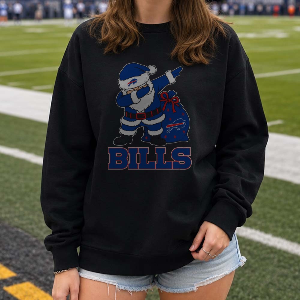 Dabbing Santa Christmas Gift Bag Fan Buffalo Bills T-Shirt Dabbing Santa Christmas Gift Bag Fan Buffalo Bills T-Shirt