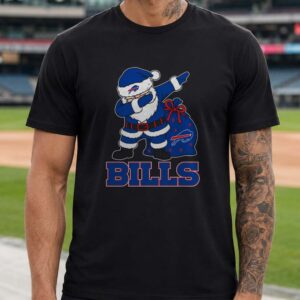 Dabbing Santa Christmas Gift Bag Fan Buffalo Bills T-Shirt