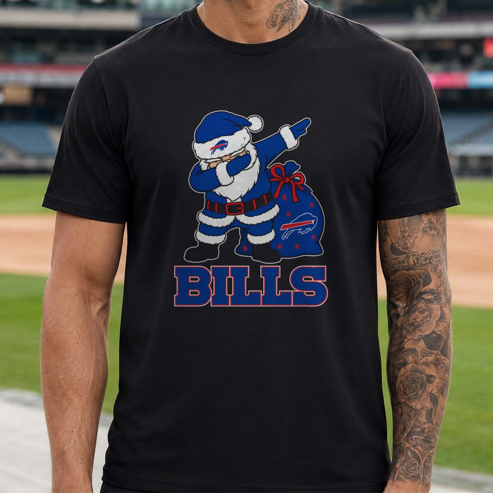 Dabbing Santa Christmas Gift Bag Fan Buffalo Bills T-Shirt Dabbing Santa Christmas Gift Bag Fan Buffalo Bills T-Shirt