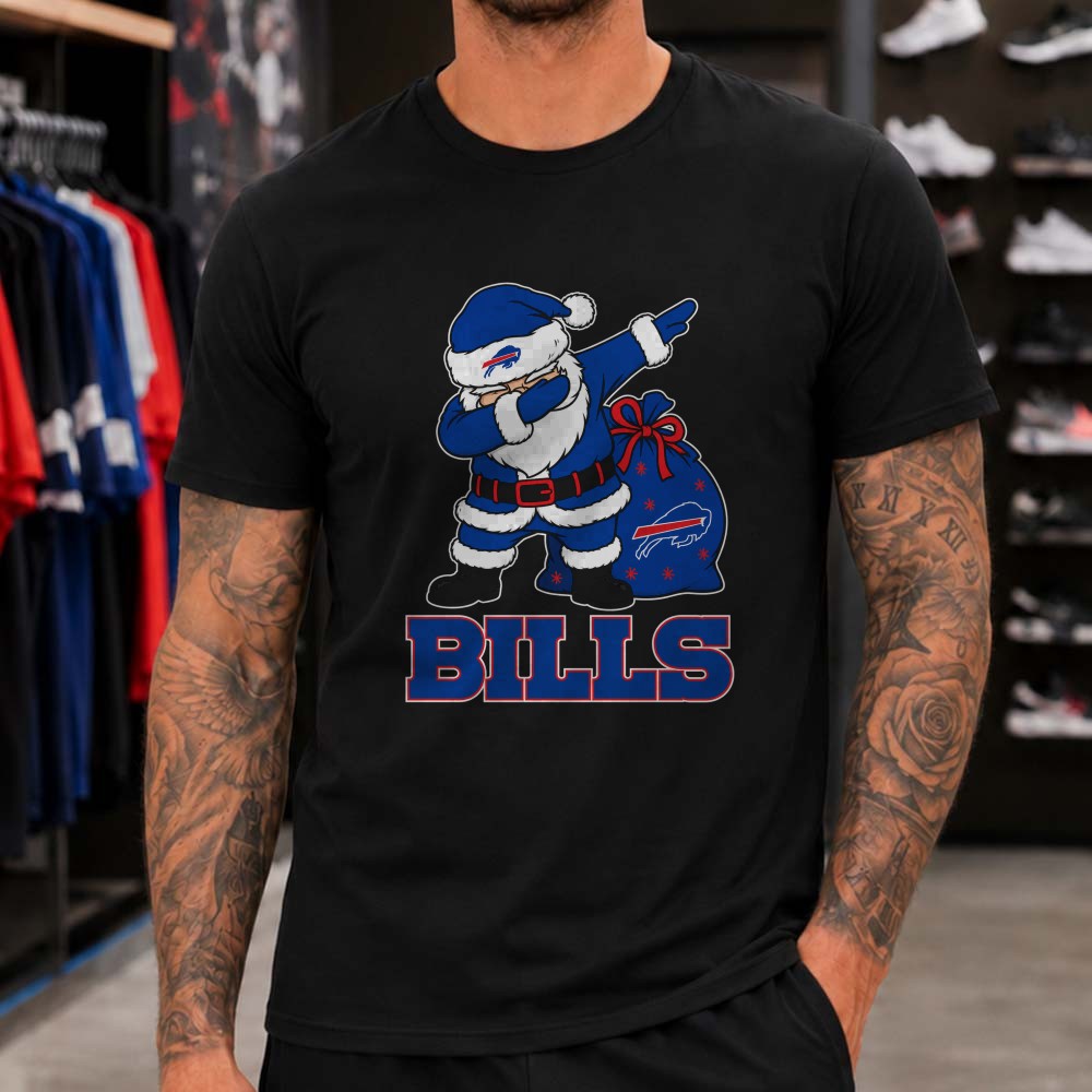 Dabbing Santa Christmas Gift Bag Fan Buffalo Bills T-Shirt Dabbing Santa Christmas Gift Bag Fan Buffalo Bills T-Shirt