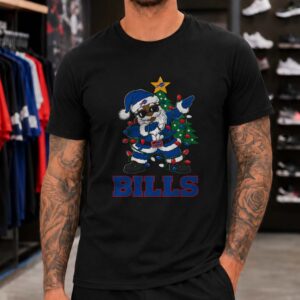 Dabbing Santa Christmas Gifts Fan Buffalo Bills T-Shirt