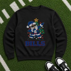 Dabbing Santa Christmas Gifts Fan Buffalo Bills T-Shirt