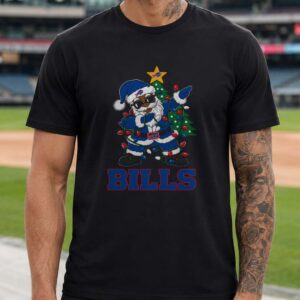 Dabbing Santa Christmas Gifts Fan Buffalo Bills T-Shirt