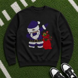 Dabbing Santa Claus Baltimore Ravens Christmas Holiday Gift T-Shirt