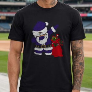 Dabbing Santa Claus Baltimore Ravens Christmas Holiday Gift T-Shirt
