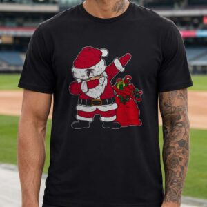 Dabbing Santa Claus Christmas Gifts Funny Atlanta Falcons NFL Fan T-Shirt