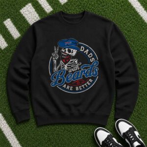 Dads With Beards Are Better Buffalo Bills Skull Football Father’s Day T-Shirt