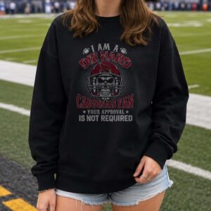 Die Hard Arizona Cardinals Fan Your Approval Is Not Required Skull Football T-Shirt