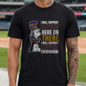 Dr. Seuss Cat In The Hat Baltimore Ravens Loyal Supporter Funny T-Shirt