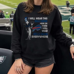 Dr. Seuss Cat In The Hat I Will Wear This Bills Mask Here Or There Everywhere Fan Buffalo Bills T-Shirt