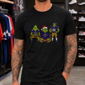 Dr. Seuss Grinch Christmas Squad Baltimore Ravens Fan T-Shirt